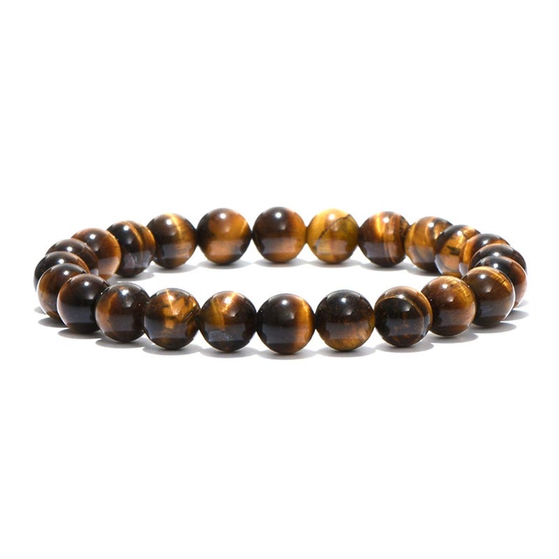 Cmidy Natural Stone Beads 100pcs 10mm Tiger Eye Round Genuine Real Stone Beading Loose Gemstone Hole Size 1mm DIY Smooth Beads for Bracelet Necklace Earrings Jewelry Making (Tiger Eye, 10mm) - Image 5
